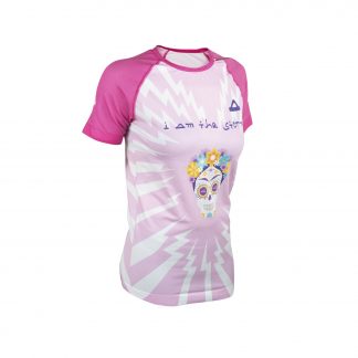 Camiseta Sport Hg Azara Storm Trail Running Mujer Calavera Frida Rosa - La Casa Del Trail Running